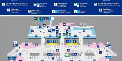 Map of bus terminal Tietê