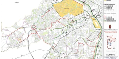 Map of Butantã São Paulo - Roads
