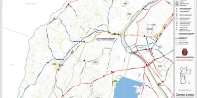 Map of Campo Limpo São Paulo - Public transports