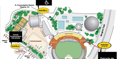 Map of Canindé stadium