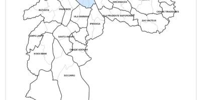 Map of Central zone São Paulo
