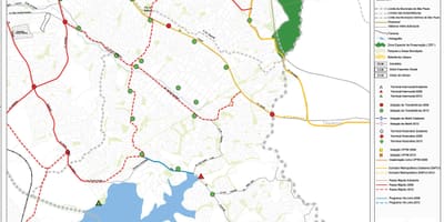Map of Cidade Ademar São Paulo - Public transports