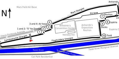 Map of Circuit of Anhembi São Paulo