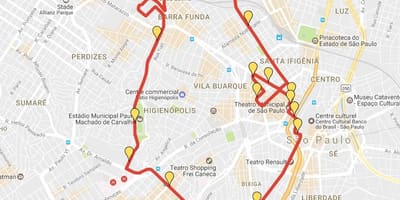 Map of Corrida International São Silvestre