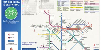 Map of cycling guide São Paulo