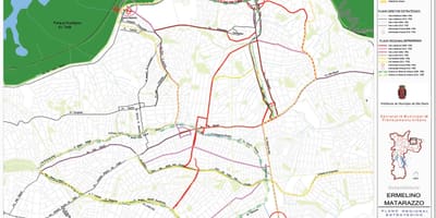 Map of Ermelino Matarazzo São Paulo - Roads