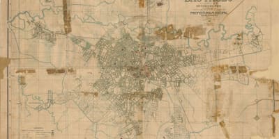 Map of former São Paulo - 1916