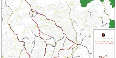 Map of Freguesia do Ó São Paulo - Roads