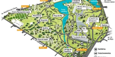 Map of Ibirapuera Park São Paulo