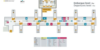 Map of international airport São Paulo-Guarulhos - Terminal 3
