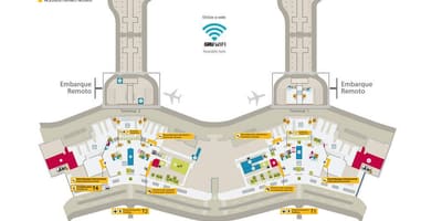 Map of international airport São Paulo-Guarulhos - Terminals 1 et 2