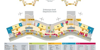 Map of international airport São Paulo-Guarulhos