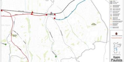 Map of Itaim Paulista - Vila Curuçá São Paulo - Public transports
