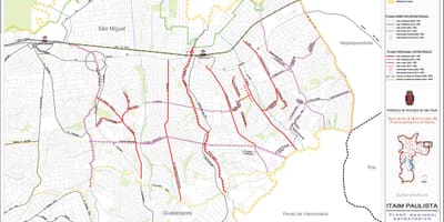 Map of Itaim Paulista - Vila Curuçá São Paulo - Roads