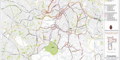 Map of Itaquera São Paulo - Roads