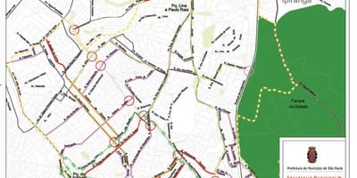 Map of Jabaquara São Paulo - Roads