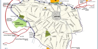 Map of large center São Paulo