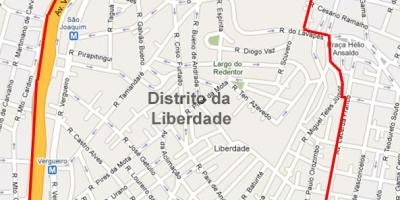 Map of Liberdade São Paulo