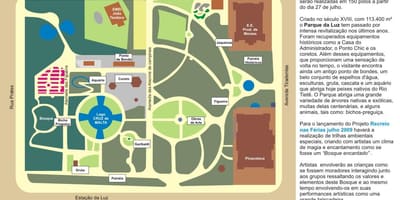 Map of Luz park São Paulo