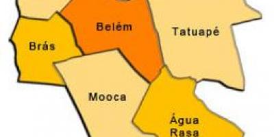 Map of Mooca sub-prefecture