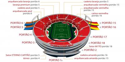 Map of Morumbi São Paulo stadium
