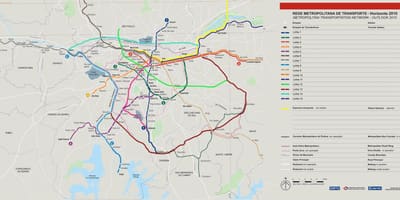 Map of network transport São Paulo