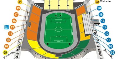 Map of Pacaembu São Paulo stadium