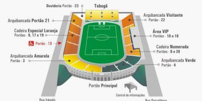 Map of Pacaembu stadium