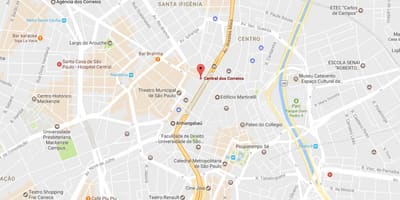 Map of Palácio dos Correios São Paulo