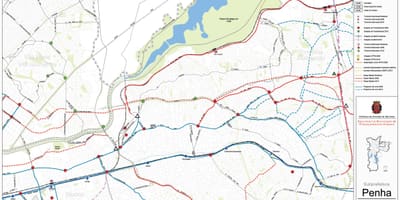Map of Penha São Paulo - Public transports
