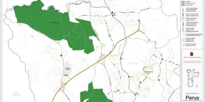 Map of Perus São Paulo - Public transports