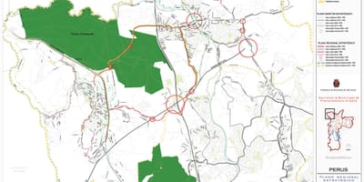 Map of Perus São Paulo - Roads