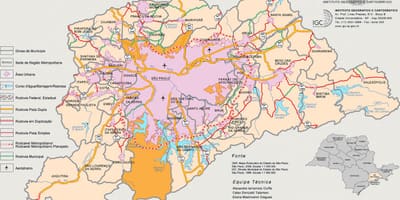 Map of photograph of the great São Paulo