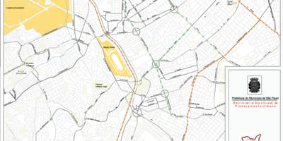 Map of Pinheiros São Paulo - Roads