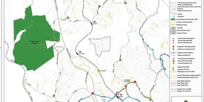 Map of Pirituba-Jaraguá São Paulo - Public transports