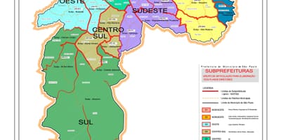 Map of regions São Paulo