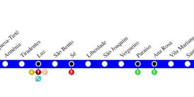 Mapa Linha Paulista - Metro SP (1989) - PICRYL - Public Domain Media ...