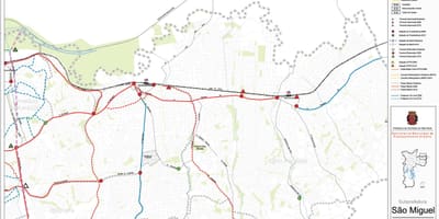 Map of São Miguel Paulista São Paulo - Public transports