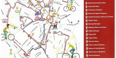 Map of São Paulo bike path