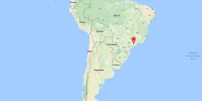Map of São Paulo in South America