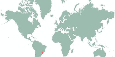 Map of São Paulo in the world