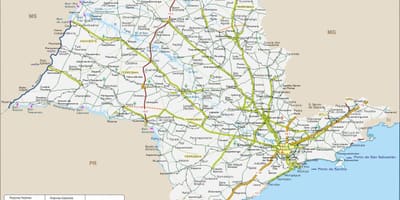Map of São Paulo State highways