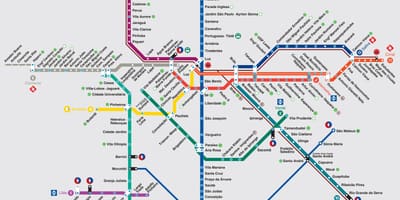 Map of São Paulo transports