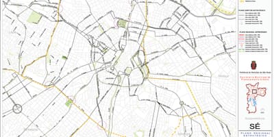 Map of Sé São Paulo - Roads