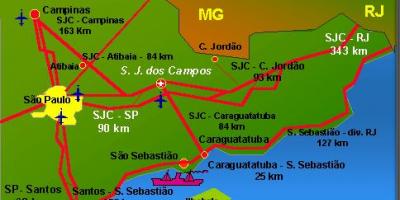 Map of São José dos Campos airport