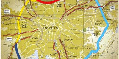Map of São Paulo beltway