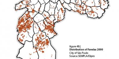 Map of São Paulo favelas