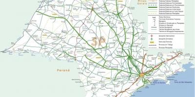 Map of São Paulo highways