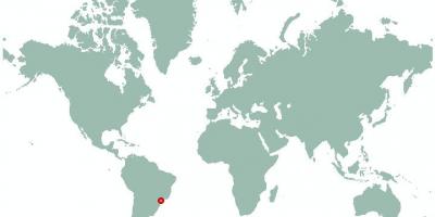 Map of São Paulo in the world