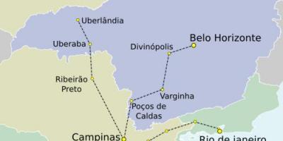 Map of São Paulo TAV